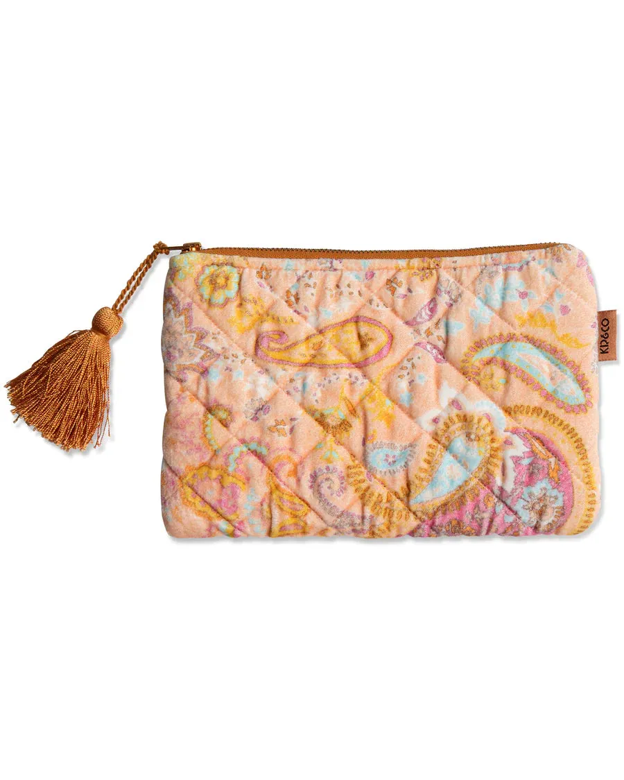 Kip & Co - Velvet Cosmetic Purse (Paisley Paradise)
