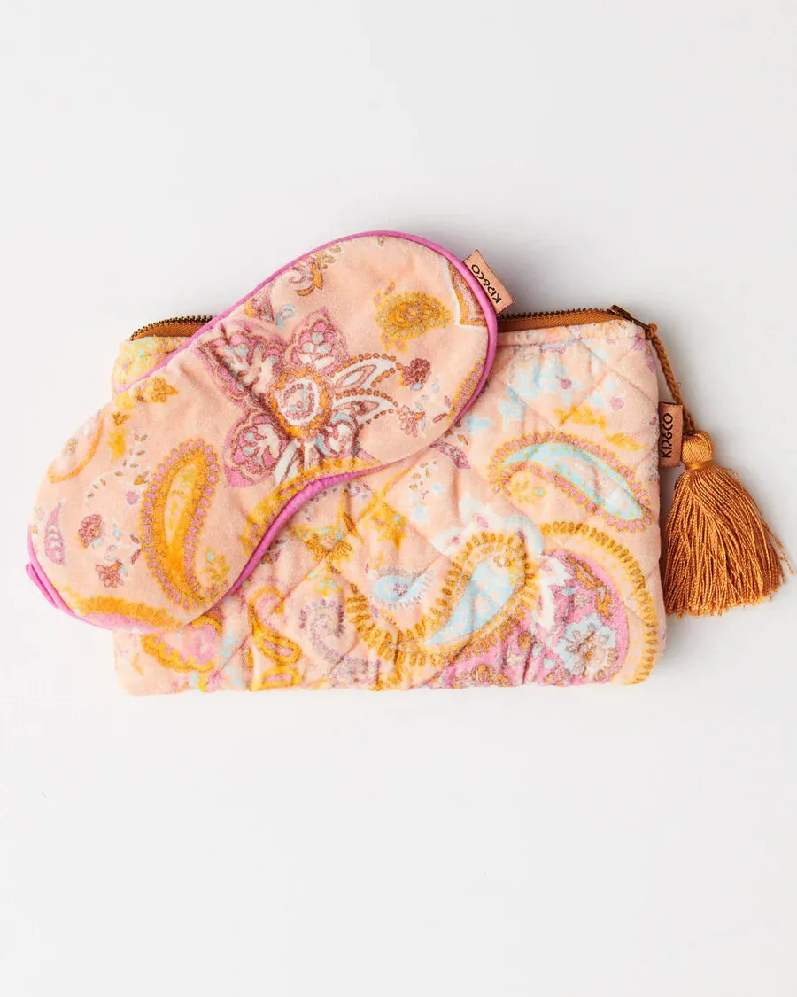Kip & Co - Velvet Cosmetic Purse (Paisley Paradise)