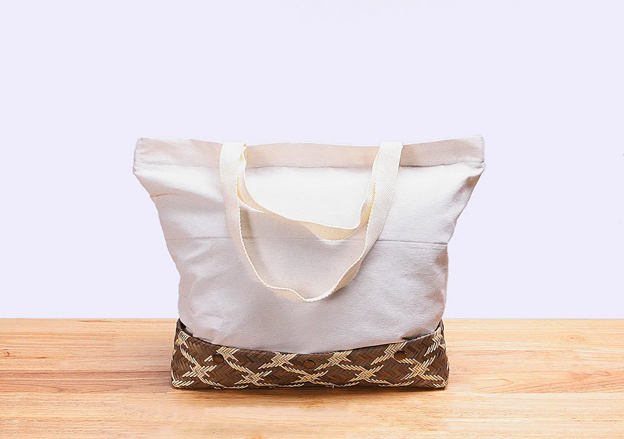 Komkrit - Bamboo And Cloth Bag (Medium)