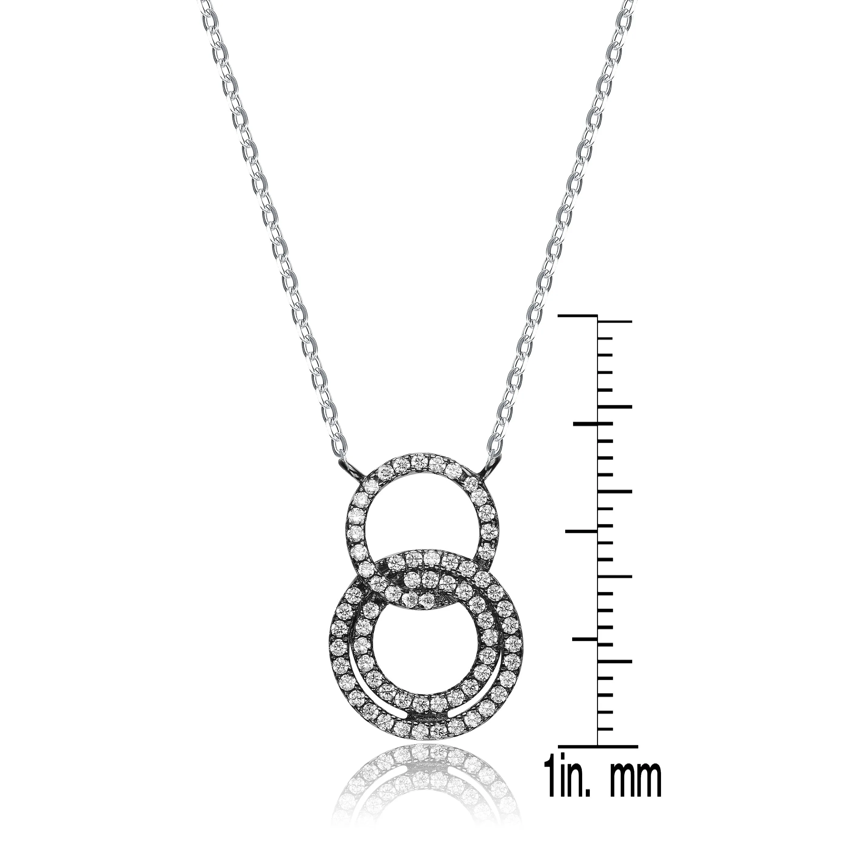Léa Black Plating Outlined Circle Neckalce