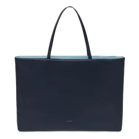 Large Reversible Pillow Tote Bag - Blu/Degas Blue