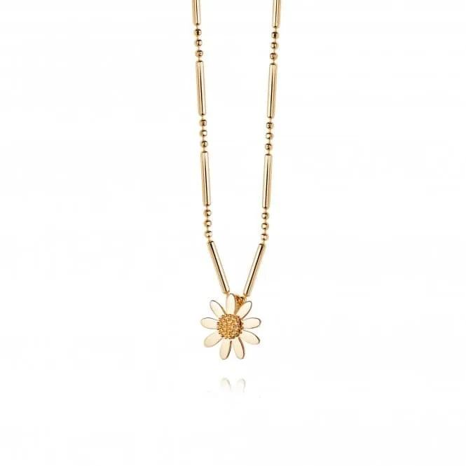 Marguerite Daisy 18ct Gold Plated Necklace N4002_GP