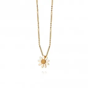 Marguerite Daisy 18ct Gold Plated Necklace N4002_GP