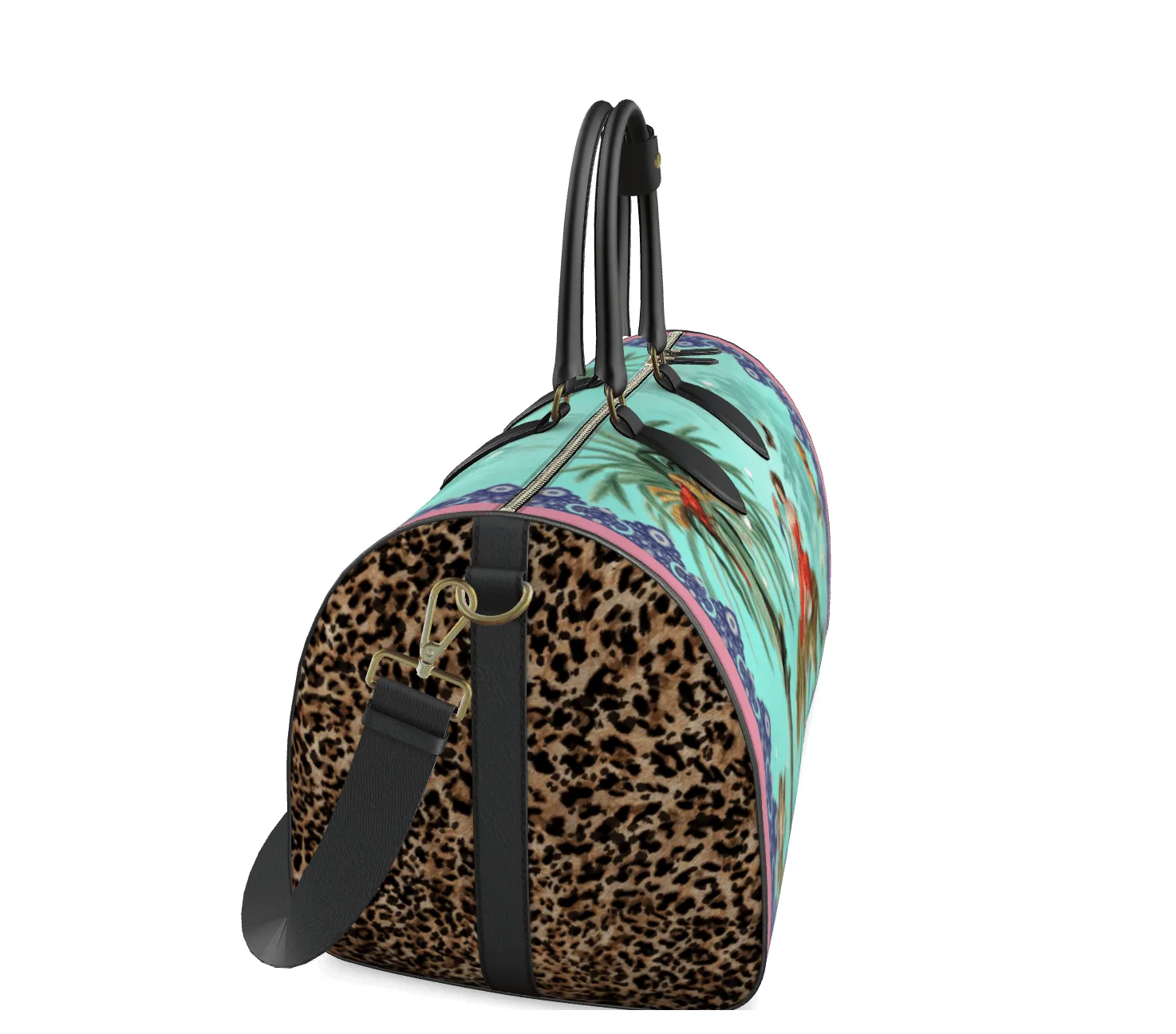 Mary Leather Duffle Bag (turquoise)
