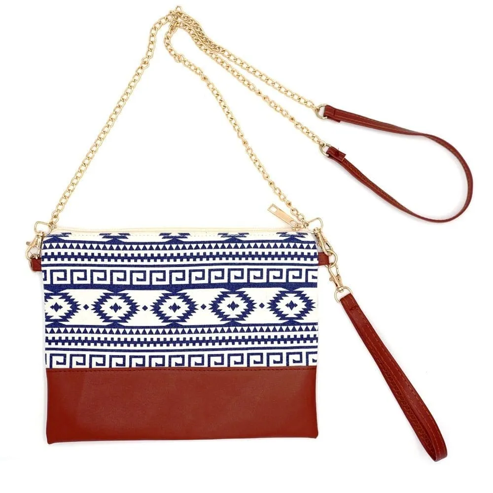 MB0141 Aztec Crossbody & Wristlet Bag