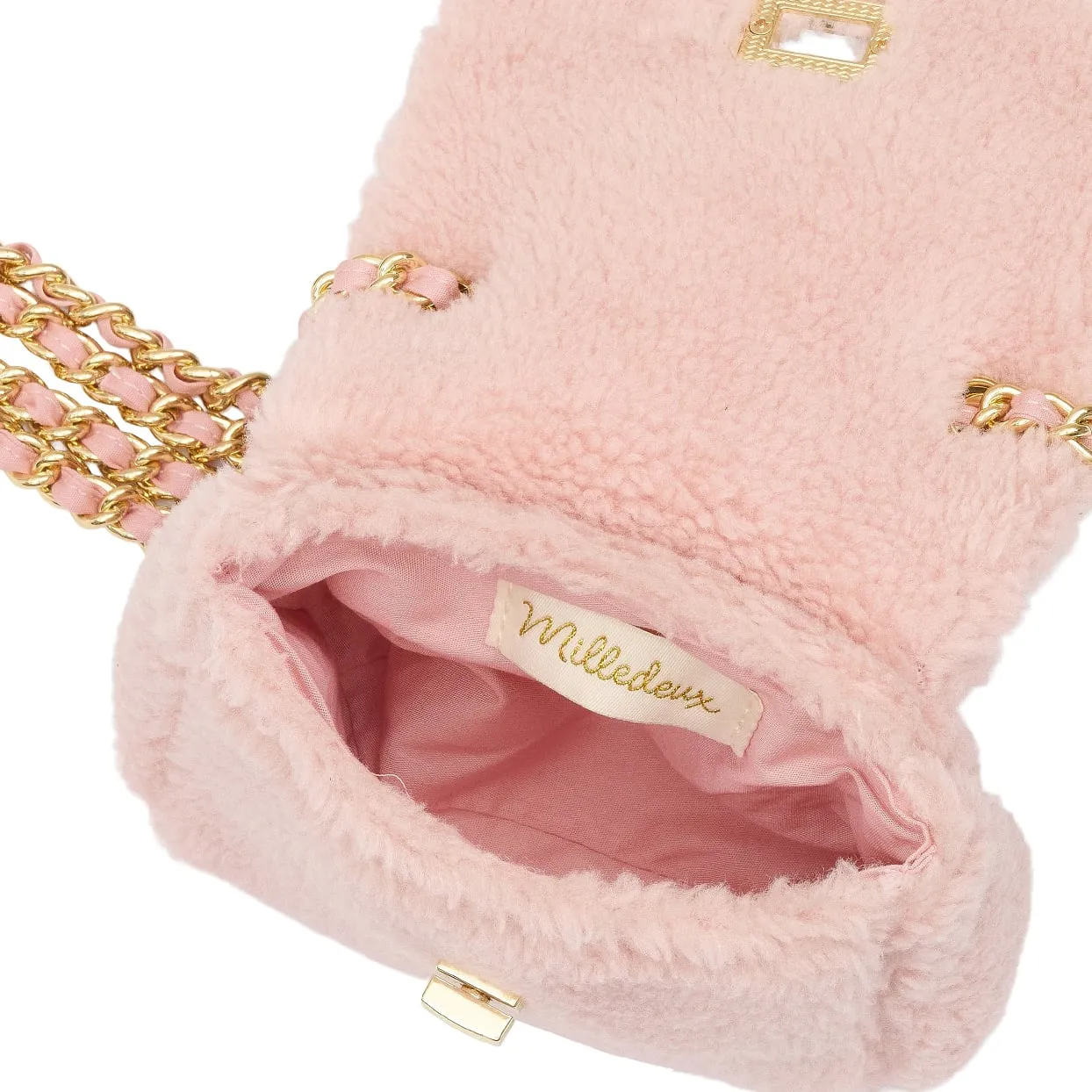 Milledeux® Small Teddy chain bag – Antique mauve
