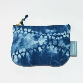 Mini Zipped Pouch - Shibori Linen