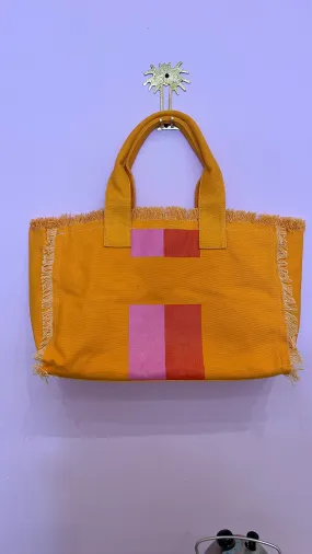 Monogram Fringe Beach Bag - Light Orange