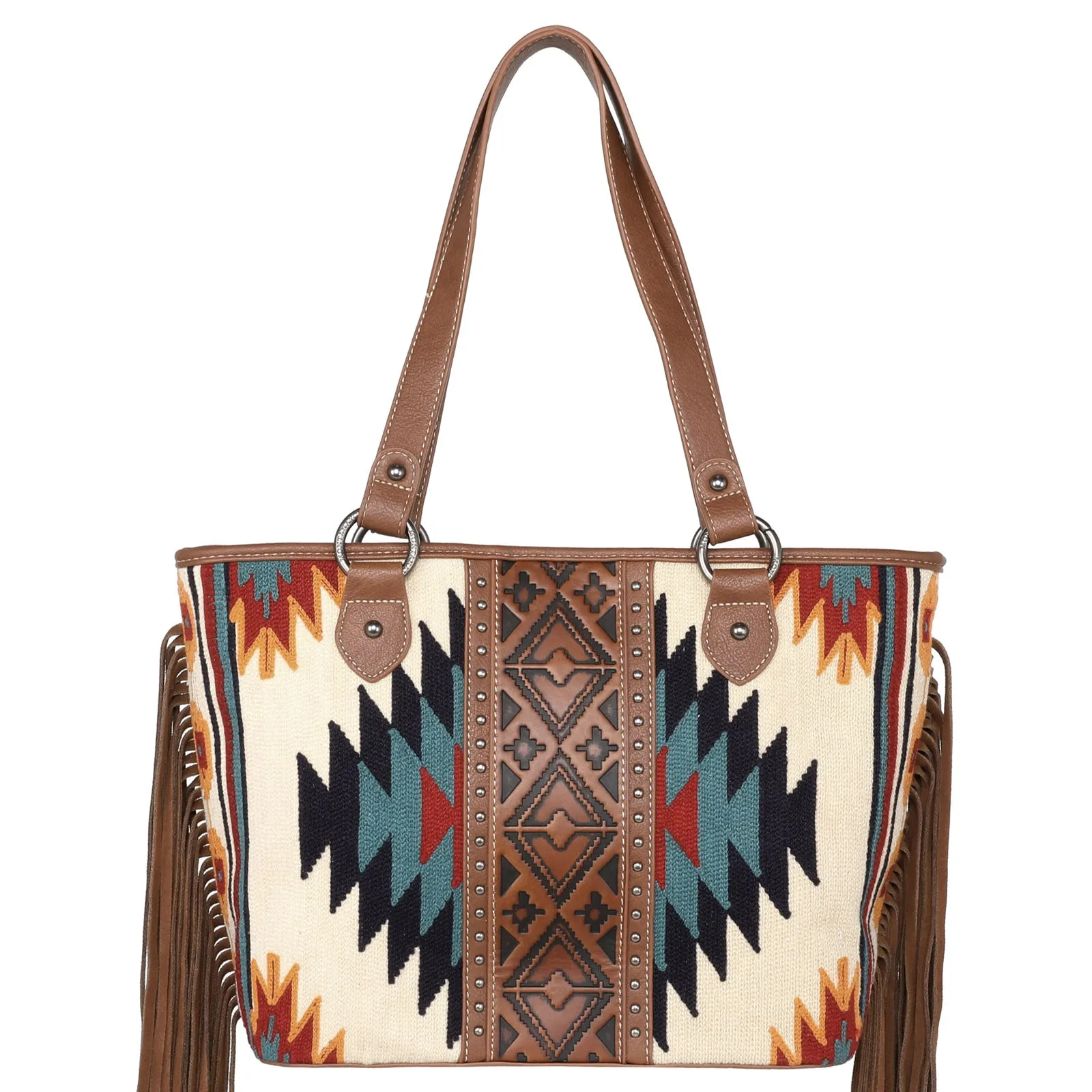 MW1172G-8317 Montana West Aztec Tapestry Concealed Carry Tote