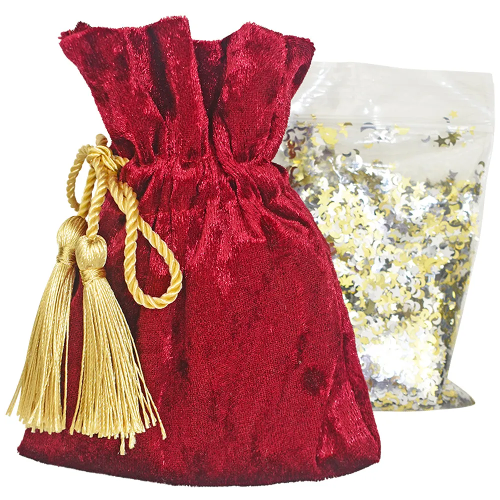 Oh Christmas Tree 10pc Holiday Treasure Bag (Goldtone/Pink)