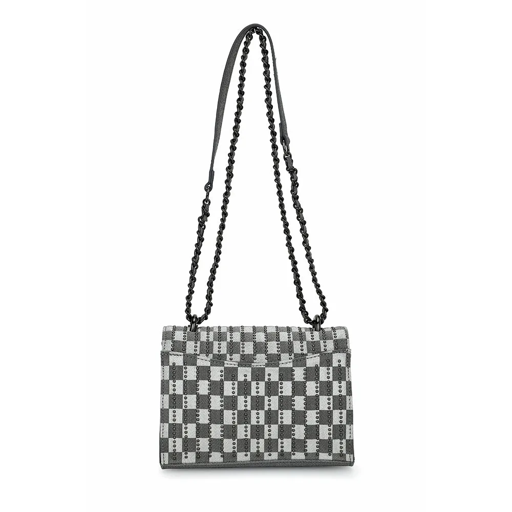 OLIVIA BAG- BLACK CHECKERED