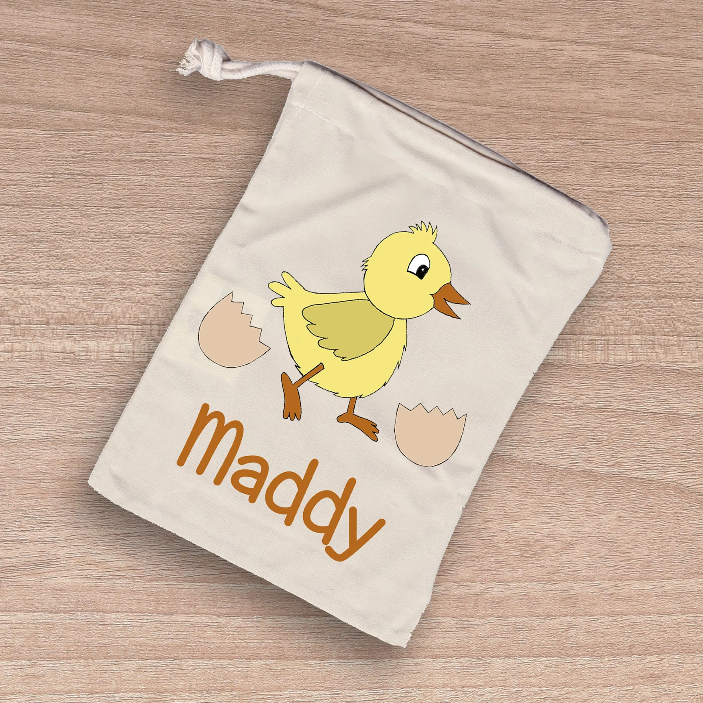 Pack of 6 personalised Easter Treat Bag-Drawstring Bag