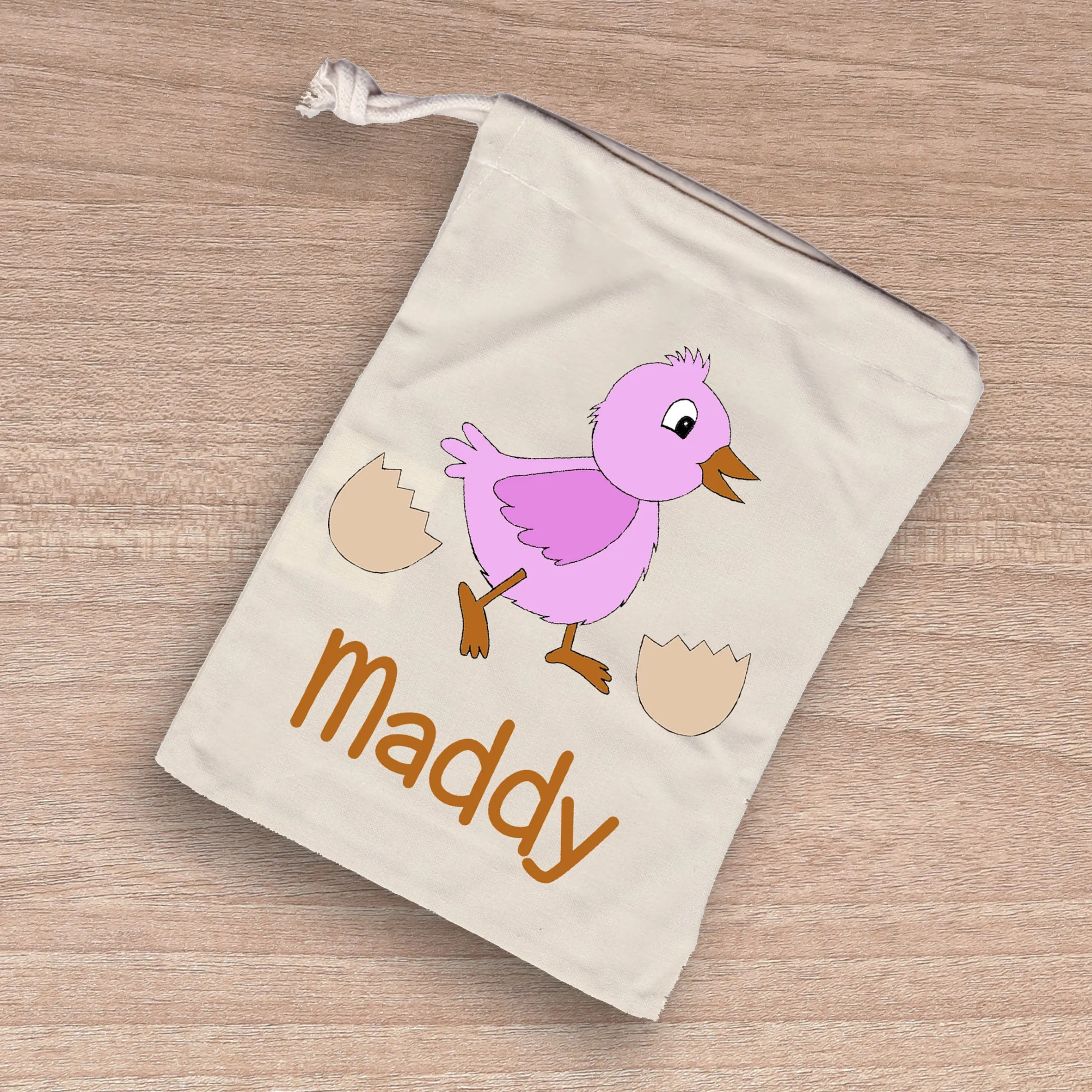Pack of 6 personalised Easter Treat Bag-Drawstring Bag