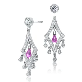 Palais Teardrop Pink Earrings
