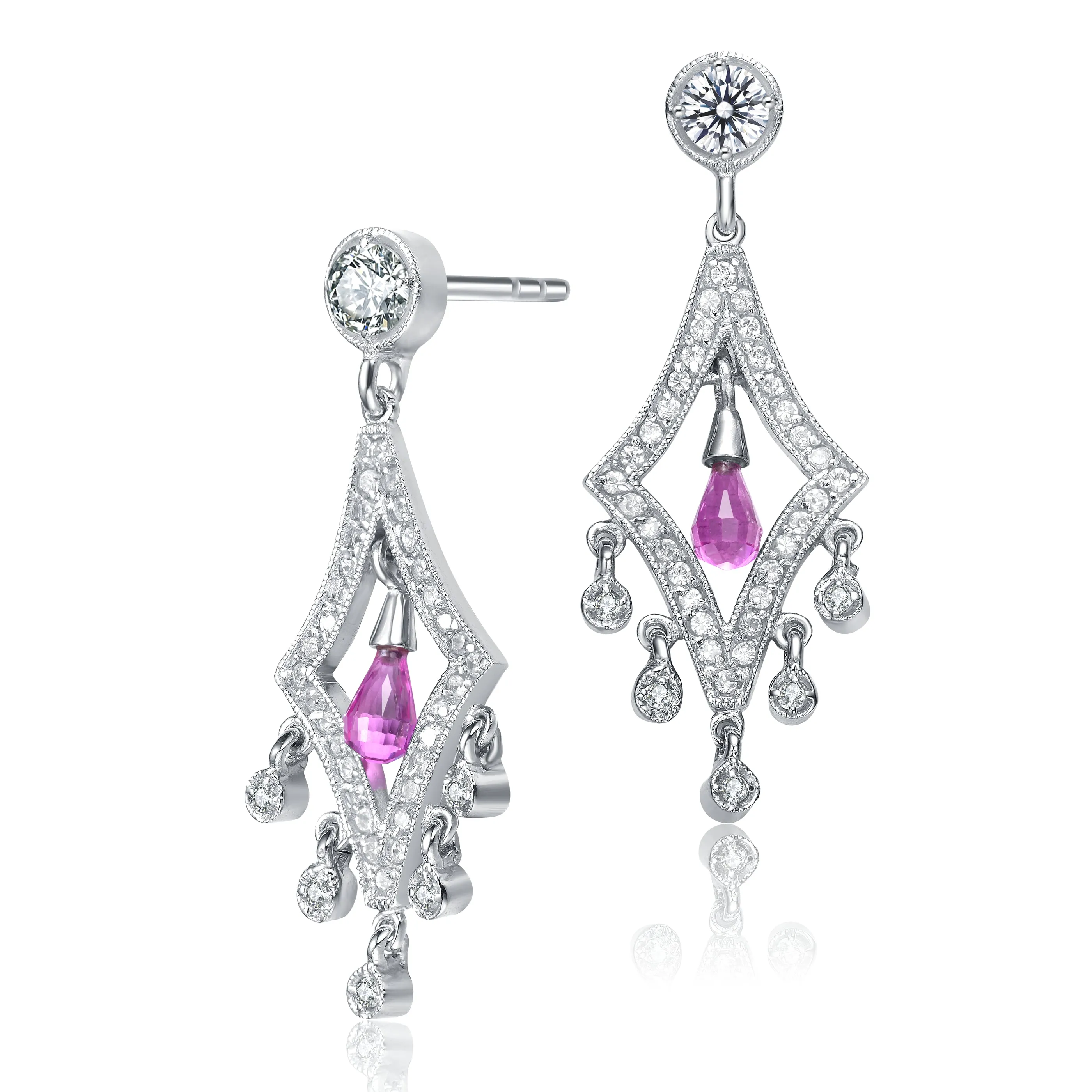 Palais Teardrop Pink Earrings