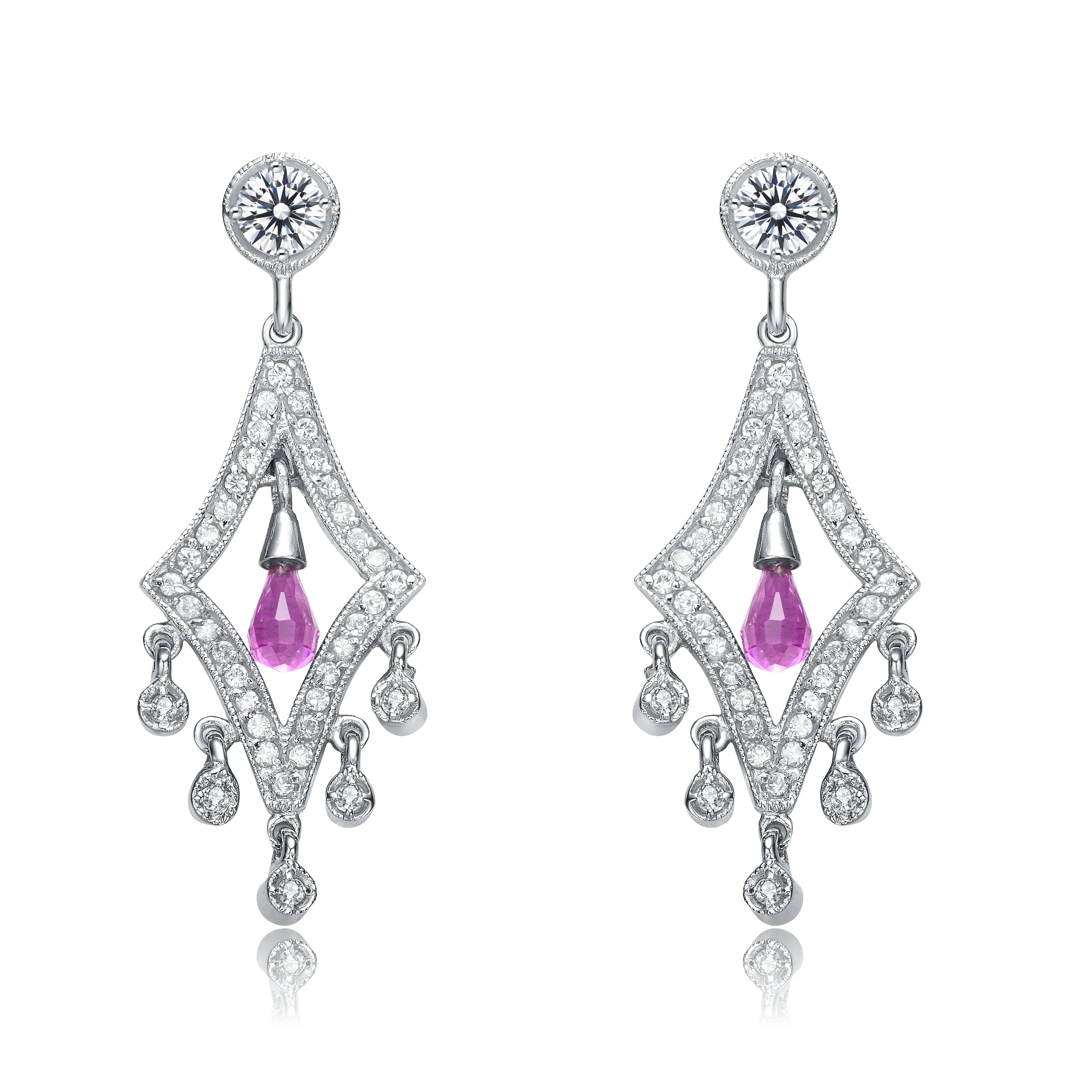 Palais Teardrop Pink Earrings