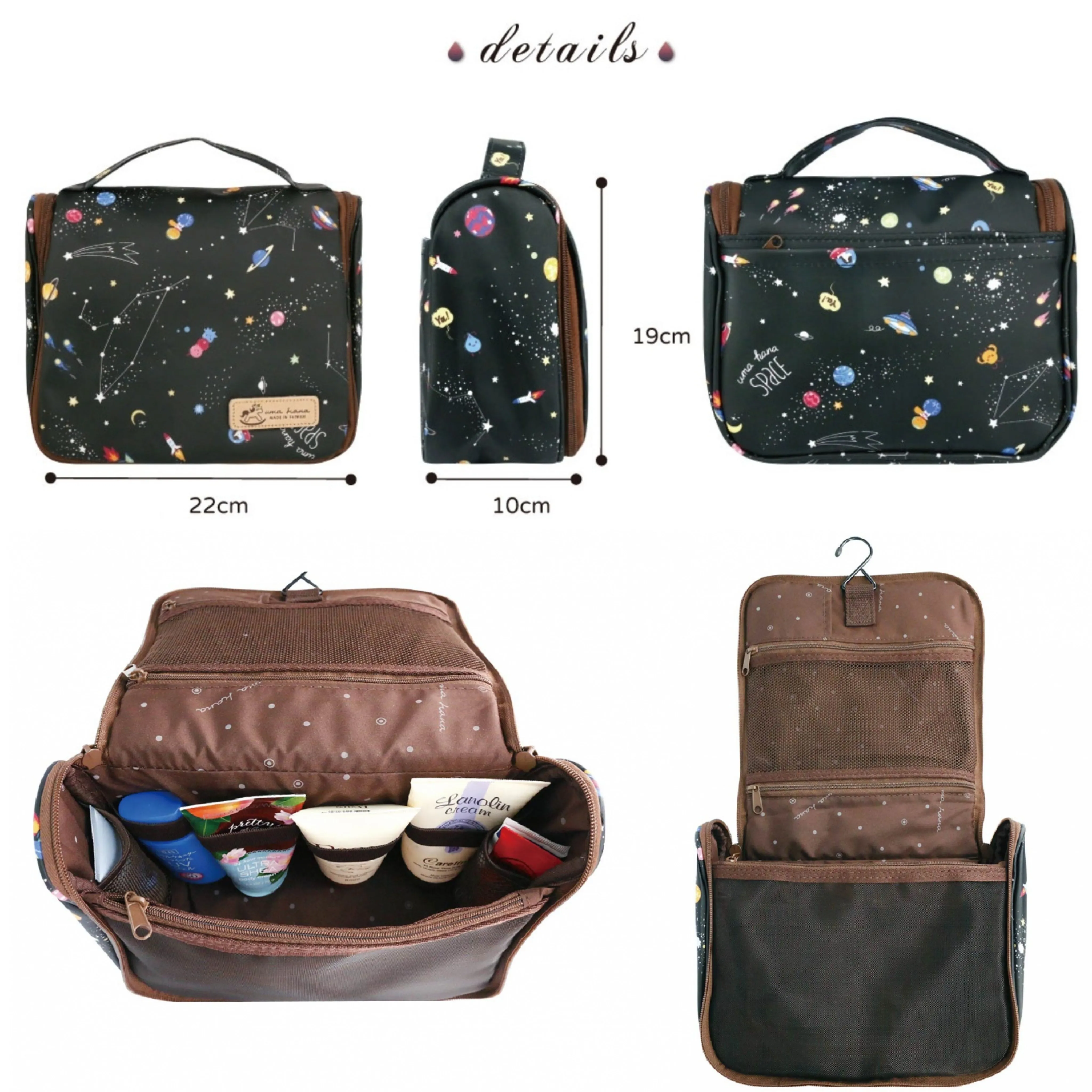 Peach Corgi Puppy Toiletry Bag