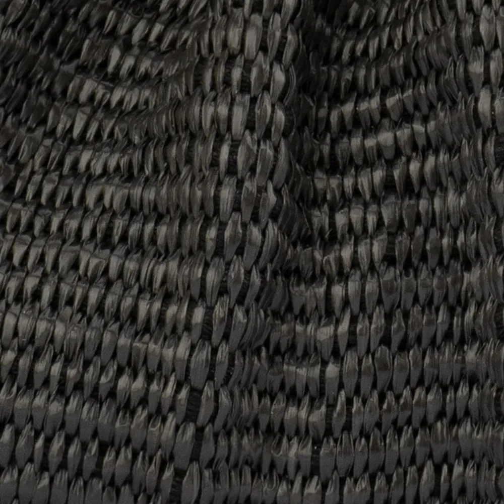 Queenie Gathered Woven Clutch (Black)