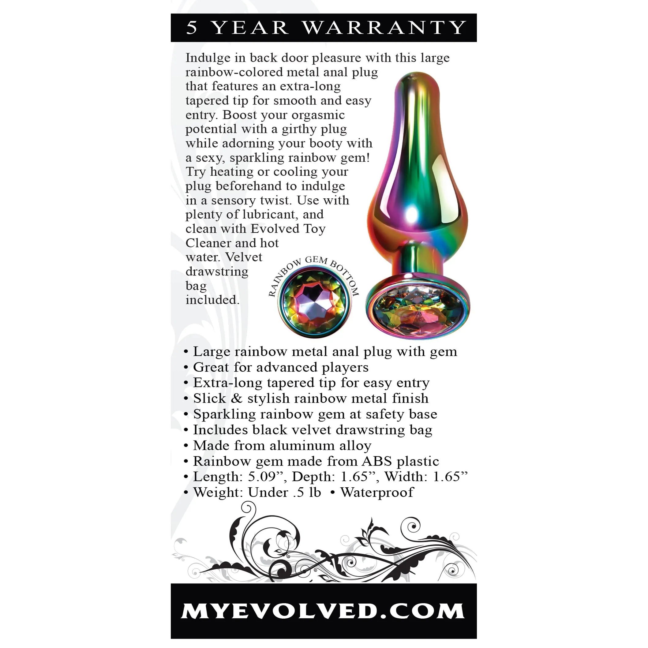 Rainbow Metal Plug - Large