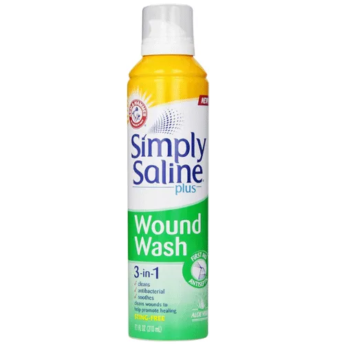 Simply Saline Plus 3-in-1 Wound Wash Antiseptic Cleanser, 7.1 oz