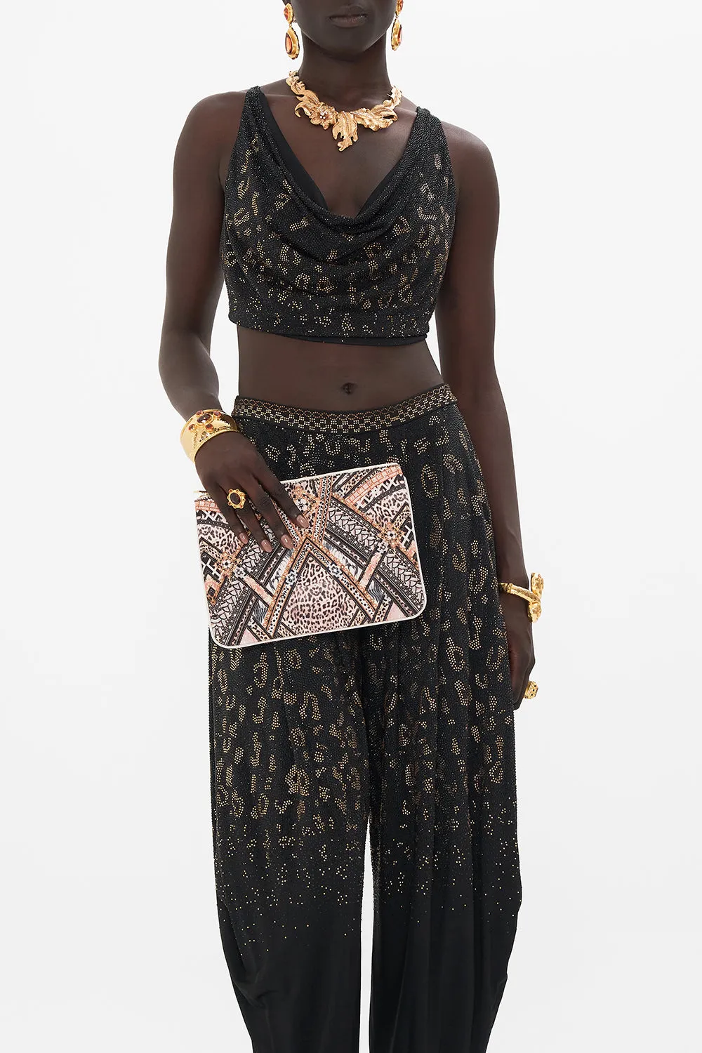 SMALL CANVAS CLUTCH MOSAIC MUSE