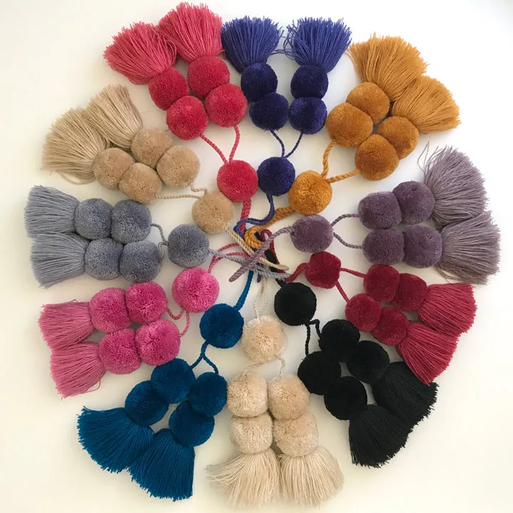 Solid Colour Pompoms - 12 Colours