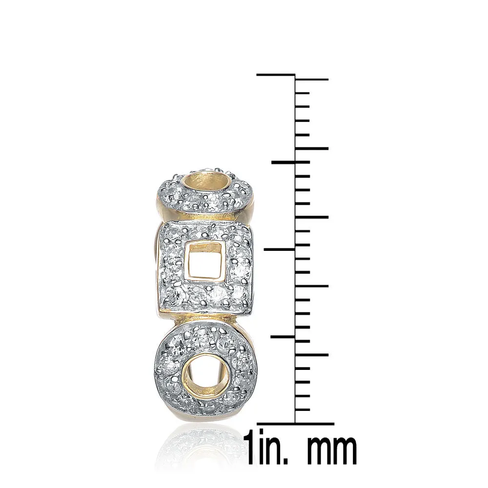Sterling Silver Cubic Zirconia Geometric Earrings