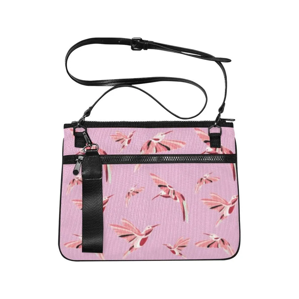 Strawberry Pink Slim Clutch Bag