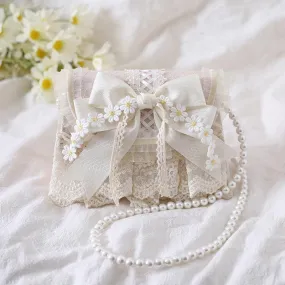 Stringing Daisies in a Dewy Field   Bag Kawaii Academia Y2K Cottagecore Coquette Fairycore Dollette Princesscore