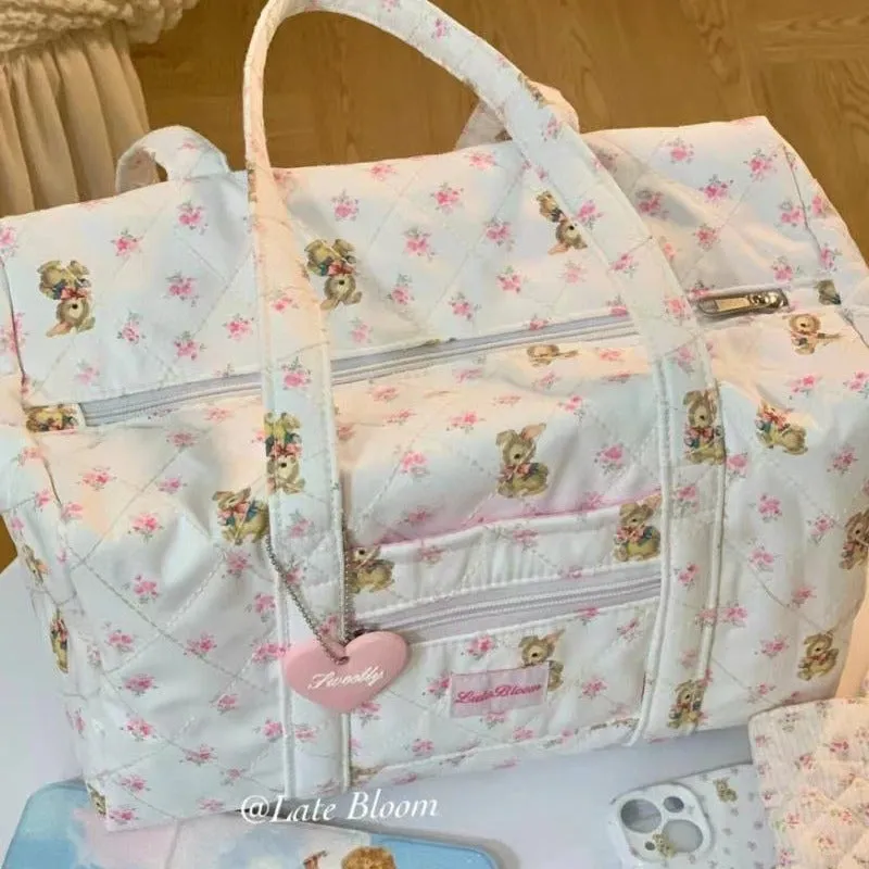 Sweet Floral Trip Tote Bag KI632