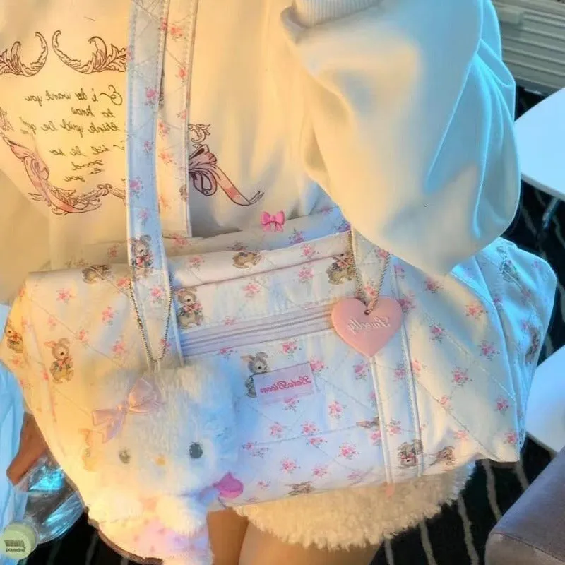 Sweet Floral Trip Tote Bag KI632