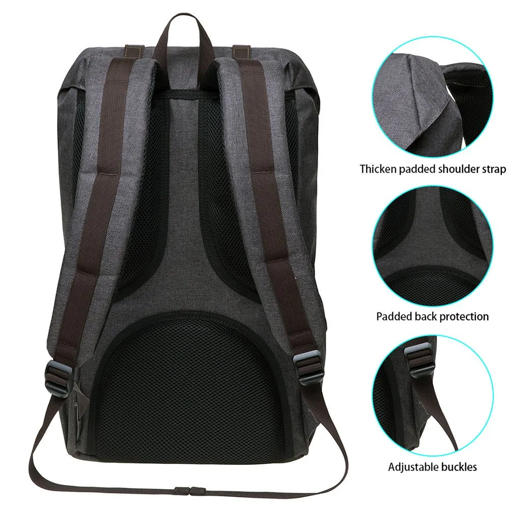 Travel Laptop Backpack, Oxford fabric( K1023-coffee)
