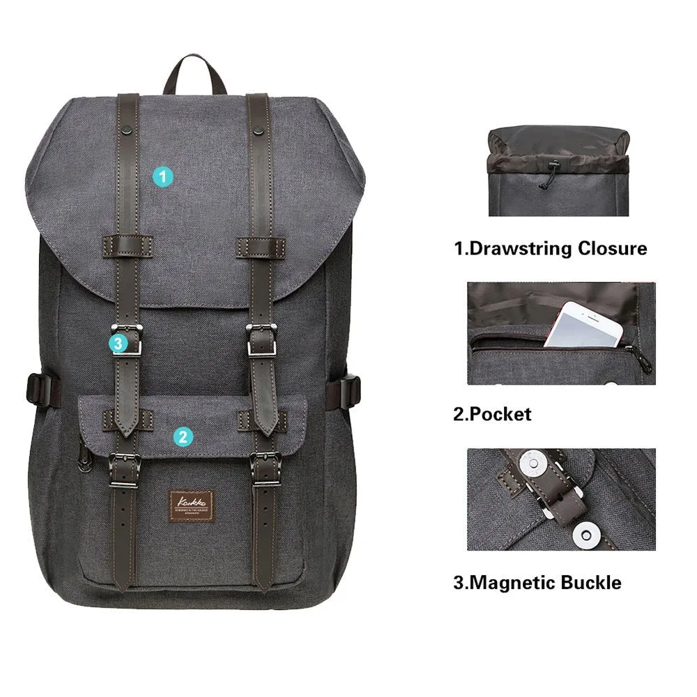 Travel Laptop Backpack, Oxford fabric( K1023-coffee)