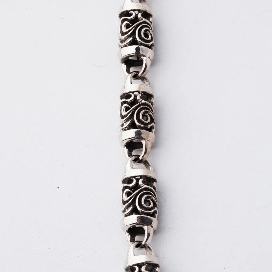 Tribal Roller Sterling Silver Wallet Chain