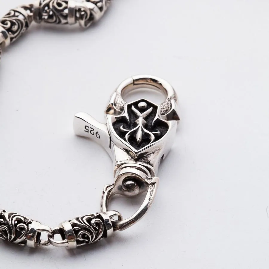 Tribal Roller Sterling Silver Wallet Chain