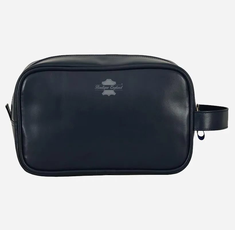 Union Jack Unisex Leather Toiletry Bag Wash Bag