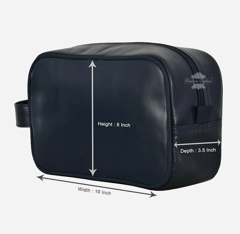 Union Jack Unisex Leather Toiletry Bag Wash Bag