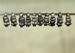 Unique Lumpy Antique Silver Dangles, Bag of 10