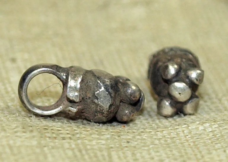 Unique Lumpy Antique Silver Dangles, Bag of 10