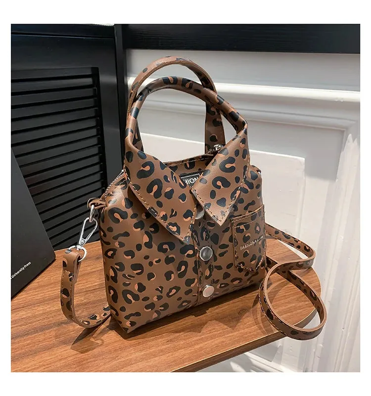 Uniwim PU Square Compact Shoulder and Crossbody Bags Unique Design High Quality Handbags for Women 2024 Designer Style Leopard Print