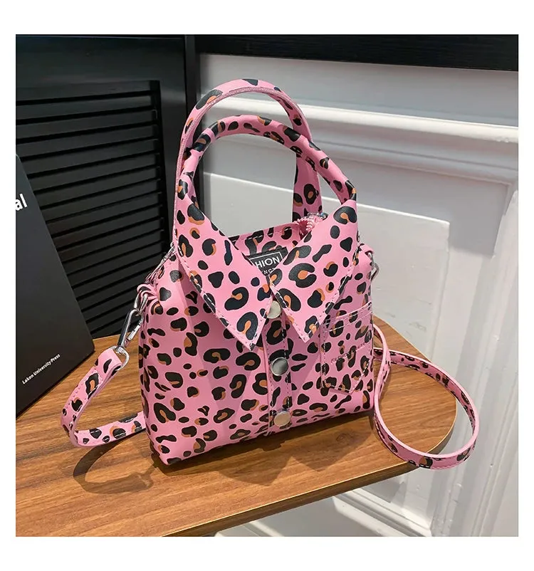 Uniwim PU Square Compact Shoulder and Crossbody Bags Unique Design High Quality Handbags for Women 2024 Designer Style Leopard Print