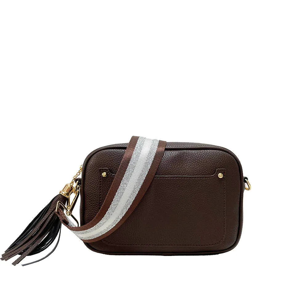 Vegan Leather Pebble Finish Crossbody Bag - Assorted Colors