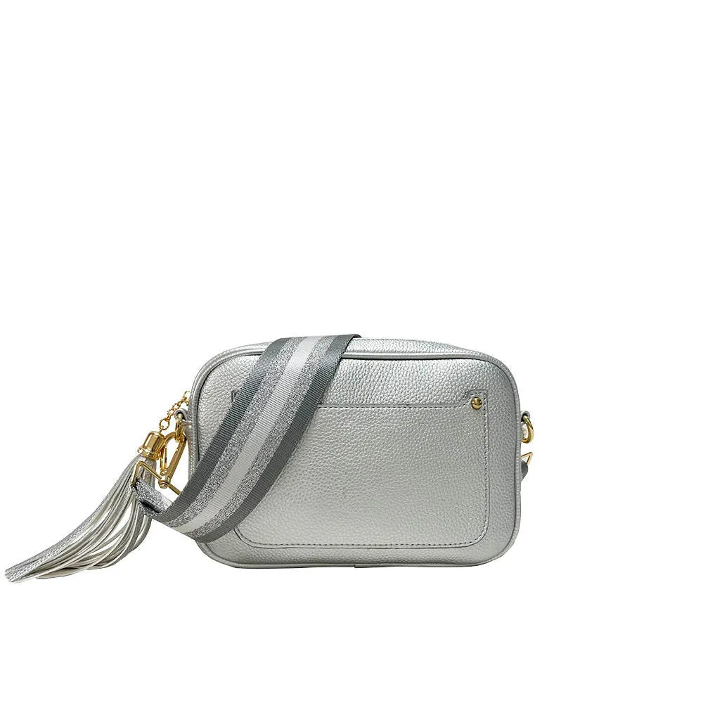 Vegan Leather Pebble Finish Crossbody Bag - Assorted Colors