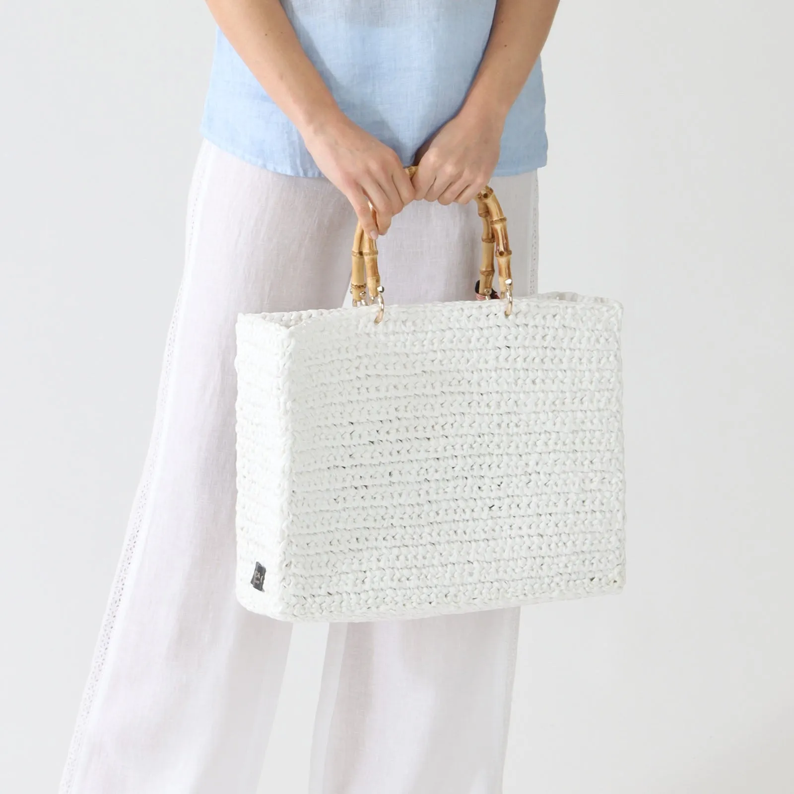White Cocomero Large Tote Bag