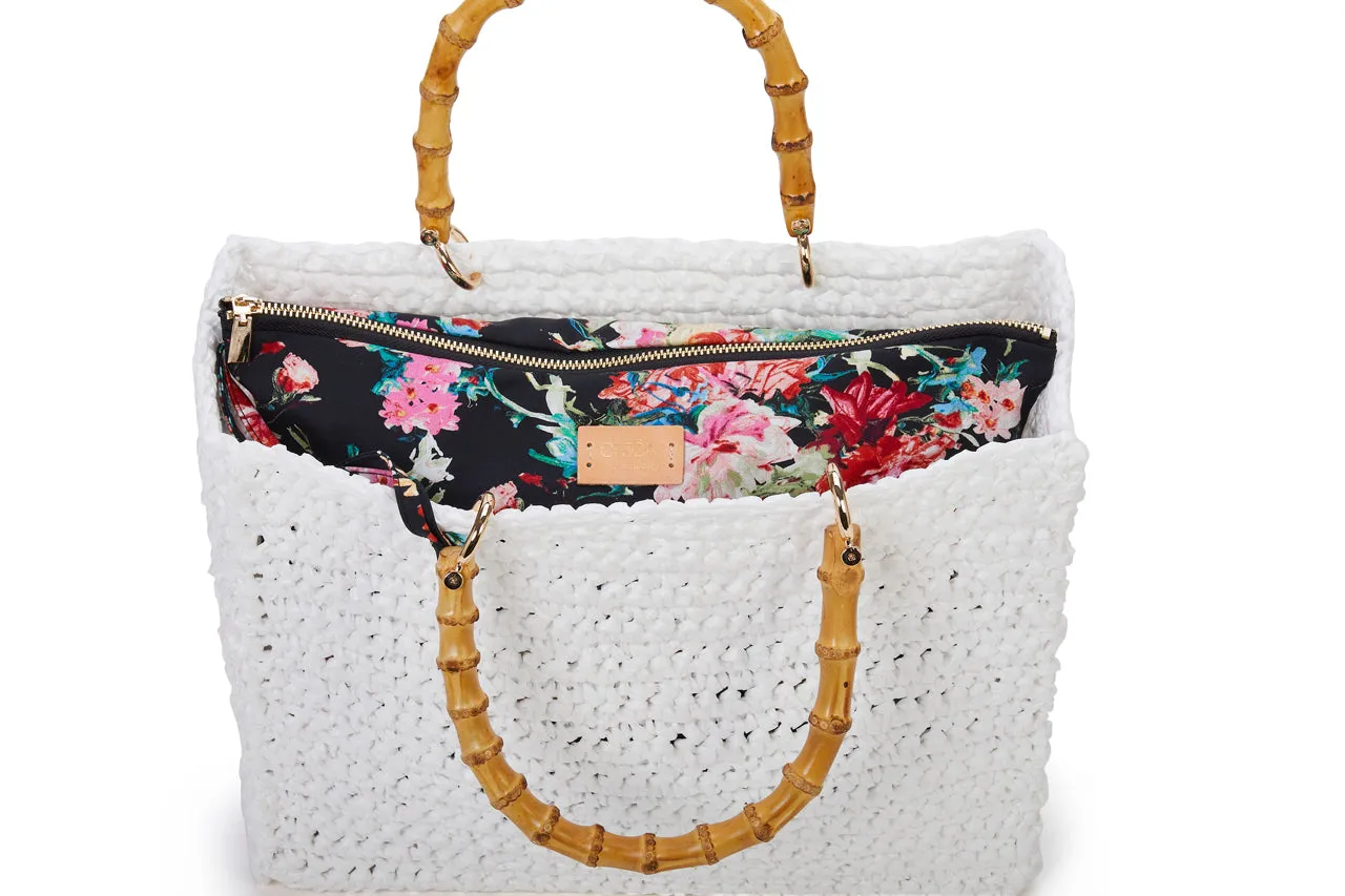 White Cocomero Large Tote Bag
