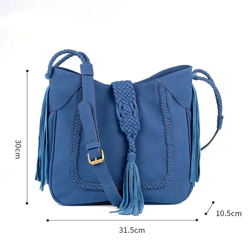 Womens Boho Tote Western Crossbody Purse With Fringe Vegan Leather Crossbody Boho Bag