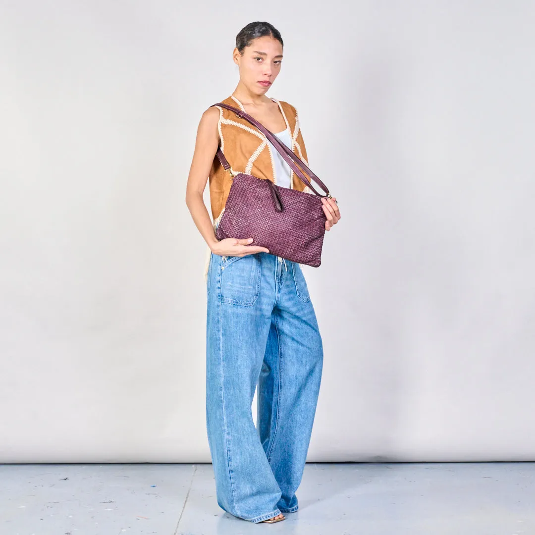Woven texture clutch bags wholesale