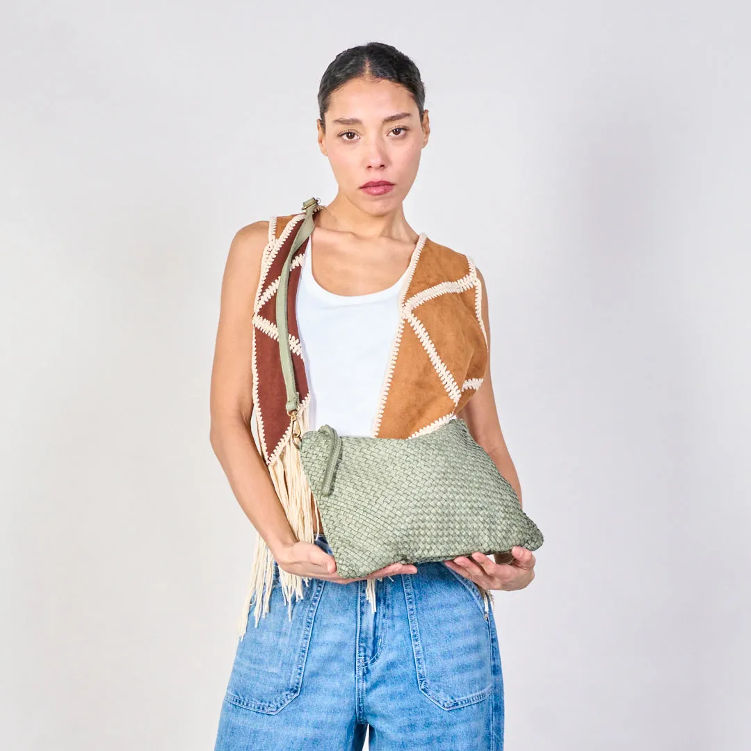 Woven texture clutch bags wholesale