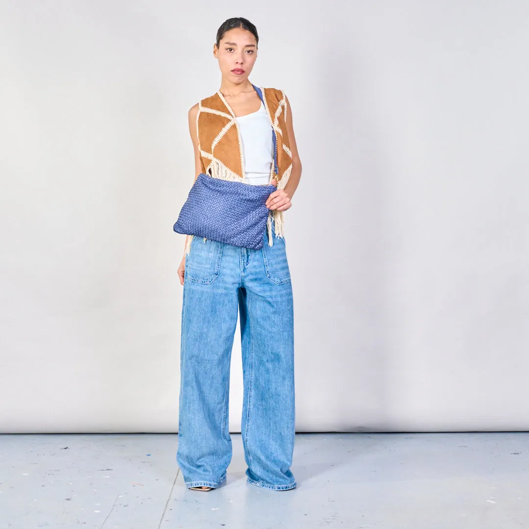 Woven texture clutch bags wholesale