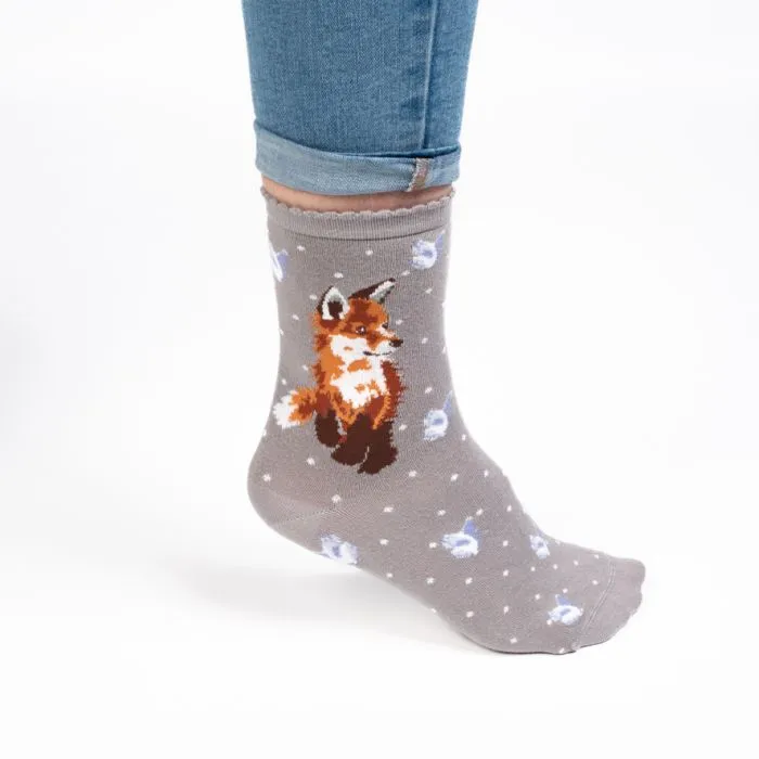 Wrendale Born To Be Wild Fox Socks